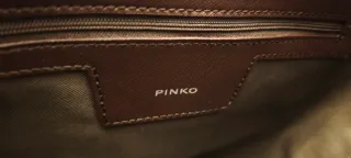 Borsa Pinko Pitonata Marrone Arancio