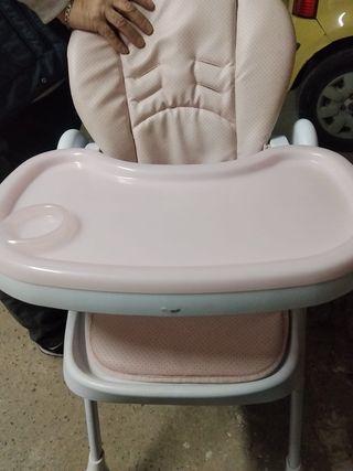 Trona de bebé rosa