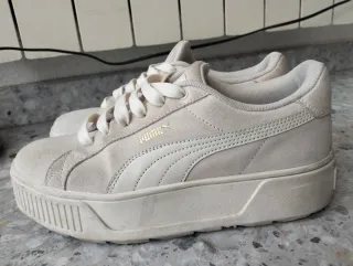 Zapatillas Puma plataforma color crema talla 39