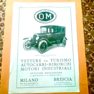 Pubblicità Vetture OM 1920