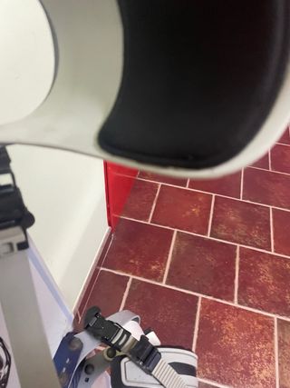 Tabla de Snowboard Blanca con Fijaciones