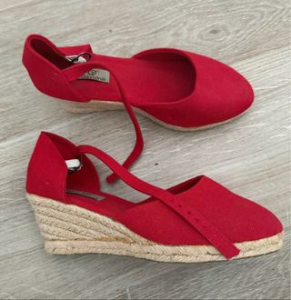 Zapatilla esparto roja