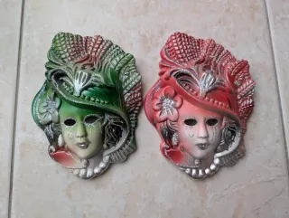 Coppia Maschere Veneziane Artigianali