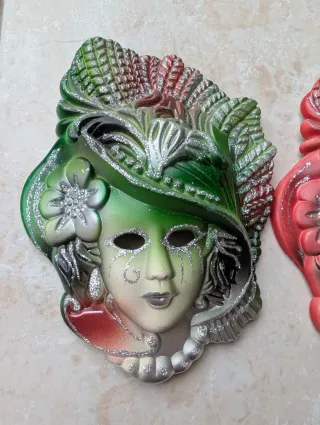 Coppia Maschere Veneziane Artigianali