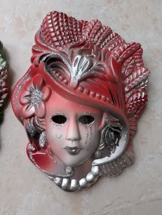 Coppia Maschere Veneziane Artigianali