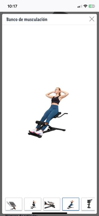 Banco multifuncional abdomilales y pesas