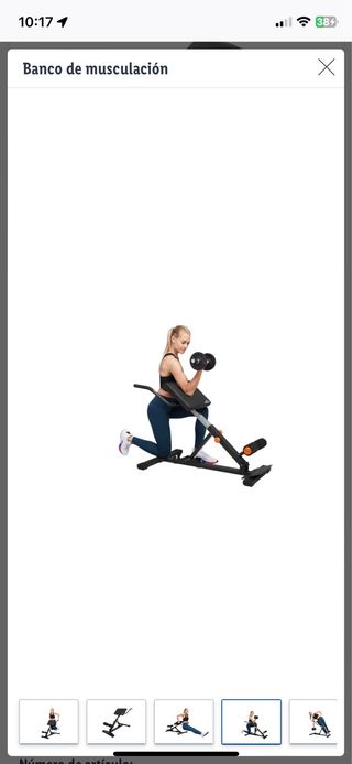 Banco multifuncional abdomilales y pesas