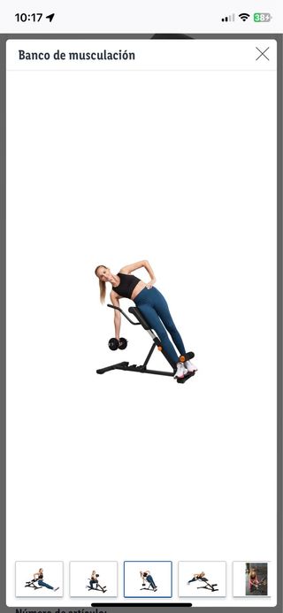 Banco multifuncional abdomilales y pesas