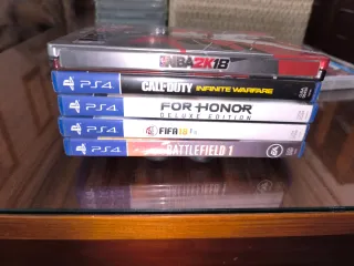 Lote 4 Juegos PS4: NBA 2K18, Call of Duty, FIFA 18
