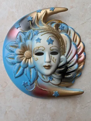 Maschera veneziana artigianale luna