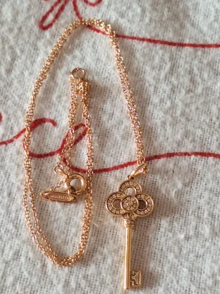 Cadena cruz diamante oro rosa TIFFANI & CO  ORO RO