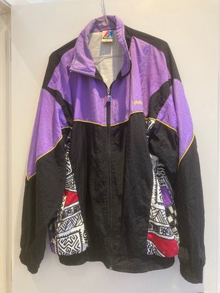 Chaqueta Vintage Masita Morado Negro