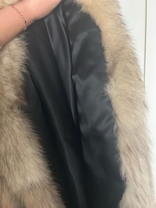 Abrigo de piel de zorro azul