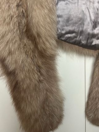 Abrigo de piel de zorro azul