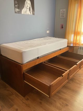 Litera Compacta 2 camas individuales con cajones