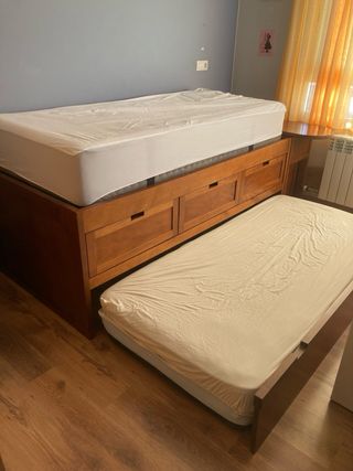 Litera Compacta 2 camas individuales con cajones