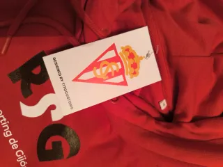 Sudadera Chico Sporting de Gijón Roja