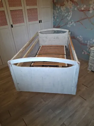 Cama articulada metal y madera