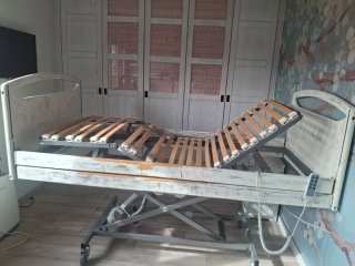 Cama articulada metal y madera