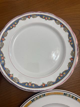 Juego de 4 platos vintage de cerámica