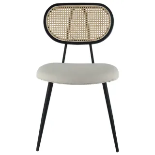 JUEGO 2 SILLAS REJILLA RATAN ASIENTO ELENA BLANCO