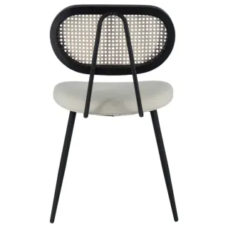 JUEGO 2 SILLAS REJILLA RATAN ASIENTO ELENA BLANCO