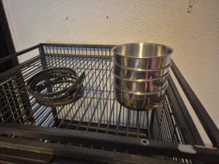 Jaula grande para aves con separador