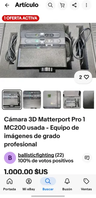 Cámara 3D Matterport Pro 1 MC200.