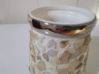 Jarrón Decorativo Mosaico Piedra