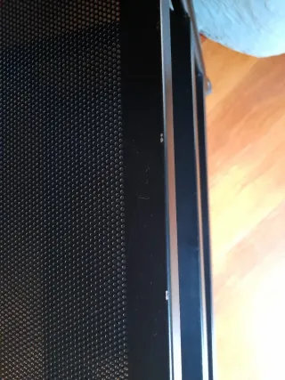 Estantería metálica negra 2 baldas