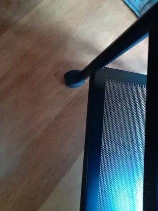 Estantería metálica negra 2 baldas