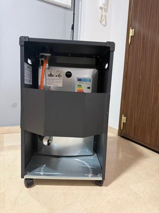 Estufa de gas llama azul