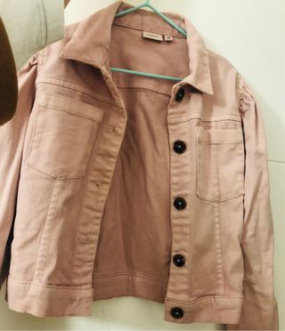 Chaqueta vaquera rosa niña