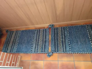 2 tappeti Kilim blu fatti in India