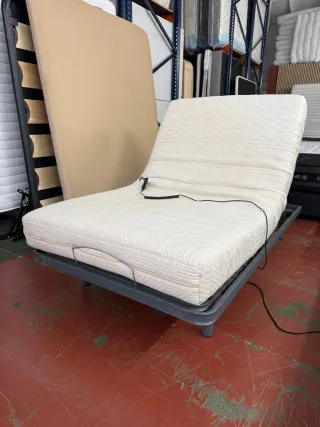 105x190 CAMA ARTICULADA ELÉCTRICA  COLCHON LÁTEX