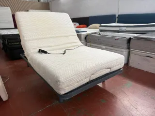105x190 CAMA ARTICULADA ELÉCTRICA  COLCHON LÁTEX