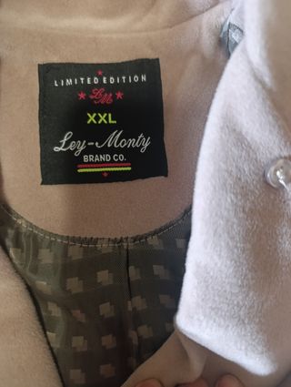 Abrigo Lana Casual Ley 20 Beige XXL