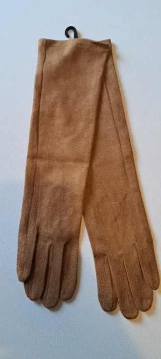 Guantes largos marrones