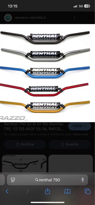 Manillar Renthal 790 azul