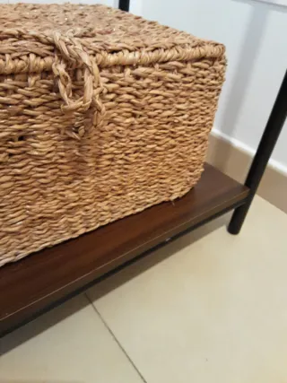 Perchero ropero metal negro y madera oscura. NUEVO