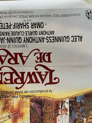 Cartel original Lawrence de Arabia