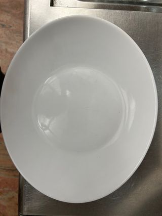 Plato blanco para restaurante/cafetería
