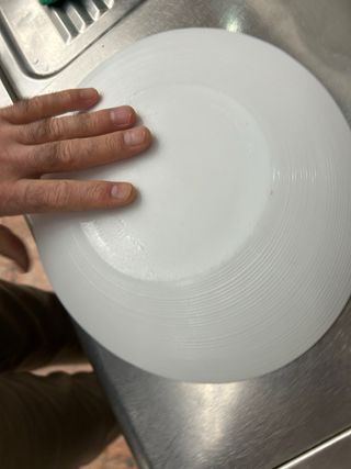 Plato blanco para restaurante/cafetería