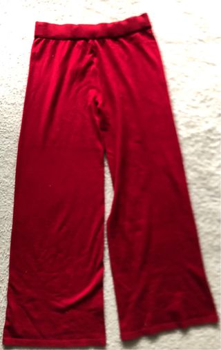 Pantalón punto wideleg rojo