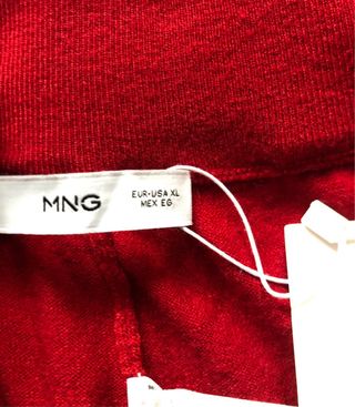 Pantalón punto wideleg rojo