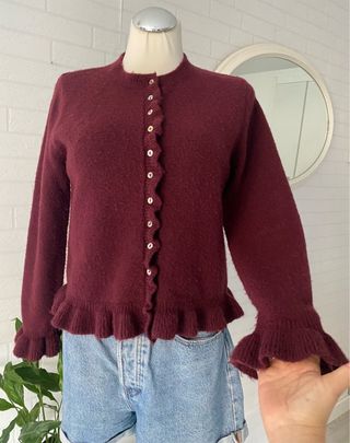 Jersey Zara color Burdeos. Talla M