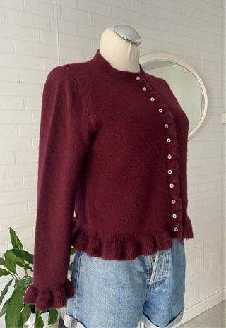 Jersey Zara color Burdeos. Talla M