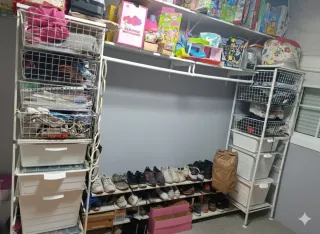 Estructura ropero metal y plástico