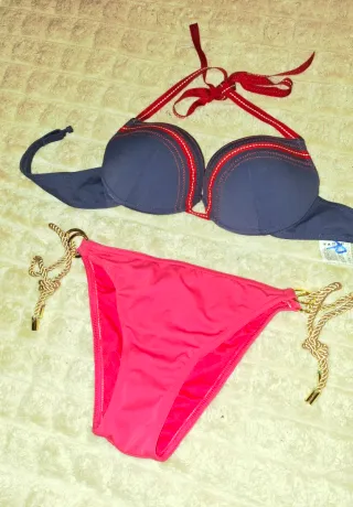 Bikini Calzedonia tg. M blu/rosso