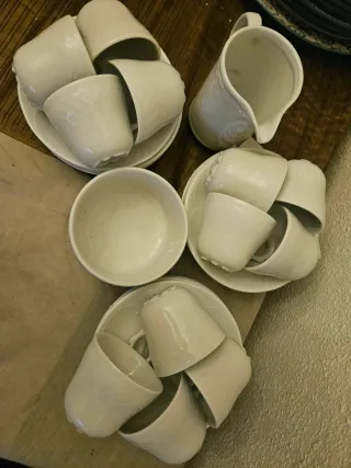 Juego de café Bidasoa de porcelana 12 servicios